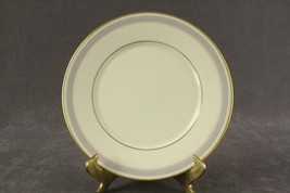 Vintage Lenox China Salad Plate 8.25&quot; BILTMORE Tan White Pattern Gold Trim - $11.02
