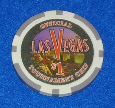 **BRAND NEW** ADORABLE LAS VEGAS STRIP $1 OFFICIAL TOURNAMENT CHIP SOUVENIR - £3.18 GBP