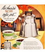 1949 Coffee Pot Percolator Aluminum Cooking Utensil Advertisement Kitche... - $459.19 MXN