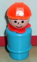 Vintage 80's Fisher Price Little People Construction worker #942 943 944 - $8.88