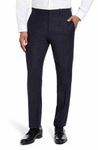 Theory Men&#39;s Bowen Mayer Slim-Fit Wool &amp; Silk Dress Pants - Royal Multi-... - £70.28 GBP