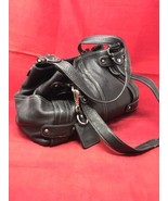 Tignanello Black Leather Bucket Bag Purse Handles 12 x 6 x 9 - £21.51 GBP