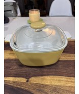 Corning Ware P-1 3/4-B Yellow Casserole Dish w Lid - £21.93 GBP