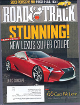 Road &amp; Track Magazine February 2012 Lexus Super Coupe 66 Cars We Love - £1.39 GBP