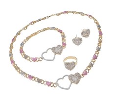 Women&#39;s Hugs and Kisses Heart With Stones Tri - £112.71 GBP