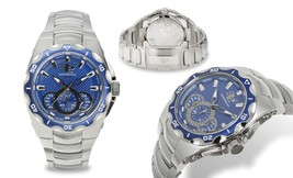 NEW 32 Degrees 1228M Men&#39;s Glacial Chronograph Series Blue Dial Classic Watch - £51.39 GBP