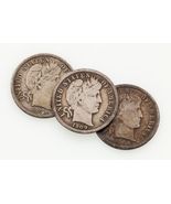 Lot of 3 1909 Barber Dimes (P + D + S) in Very Good VG to very Fine VF C... - $138.44