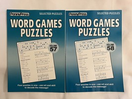 Lot of (2) Penny Press Selected Word Game Puzzple Books 57 &amp; 58 - £13.25 GBP