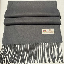 New 100% Cashmere Scarf Solid Gray Made In England Soft Wrap Unisex #W107 - £7.09 GBP