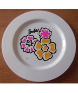 HG Toys Barbie Floral Plastic Toy 4-inch Plate With Barbie Logo - $37.12 MXN