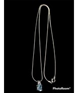 vintage silver 925 Sterling Blue Rhinestone Cat Pendant Paired SU - $69.95