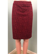 NWT Women&#39;s Michael Kors Merlot Snakeskin Print Ponte Straight Skirt Sz 10 - £26.06 GBP