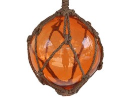 [Pack Of 2] Orange Japanese Glass Ball Fishing Float With Brown Netting ... - $71.70