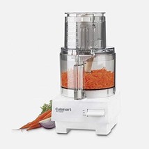Food Processor 7 Cup White Stainless Steel Mixing Blades Slice Grate Recipe Book - £137.60 GBP