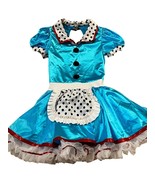 Weissman Polka Dot Childs Medium Waitress Retro Costume Ruffled Apron - $46.08 CAD
