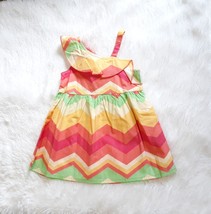 BEEBAY Infant Girls Multi-color Chevron Print Strap Shoulder Dress (0-3M... - $9.29