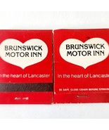 Brunwwick Motor Inn Hotel Lancaster Matches Matchbooks Lot Of 2 Vintage E33 - $373.49 MXN