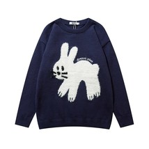 Japanese retro plush  sweater men&#39;s autumn and winter loose and lazy tre... - $186.40