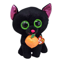 10&quot; TY BEANIE BOO&#39;S 2018 HALLOWEEN POTION KITTY CAT PUMPKIN STUFFED ANIM... - £29.50 GBP