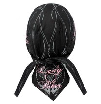 Lady Biker Skull Cap Hat Doo Rag Biker Motorcycle Bandana Terrycloth Swe... - £6.01 GBP