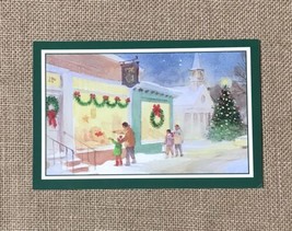 Vintage Brick Mill Studios George Shedd Christmas Card Window Shopping T... - £5.44 GBP