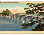 Coos Bay Ponte North Piegare Oregon O Unp Lino Cartolina N25 - £2.67 GBP
