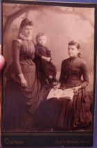 1880s Mother Watching Daughter Reading to Her Little Sister Cabinet Picture - £15.18 GBP