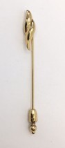 Vintage Monet Stick Pin Signed Gold Tone Hat Lapel Tie Pin - $11.00