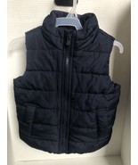GAP Toddler Fleece Lined Puffer Navy Blue Vest Size 4 Size Pockets - €11,37 EUR