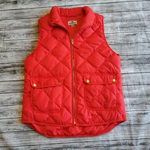 Woolrich Puffer Down Vest Size M, Red-Orange Sleeveless Full Zip Classy Outdoor - £22.06 GBP
