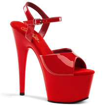 PLEASER ADO709/R/M Sexy Red Platform 7&quot; Stilettos Exotic Dancer High Heels Shoes - £43.25 GBP