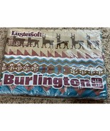 Vintage Burlington LusterSoft Aztec Print Flat Sheet new - $656.61 MXN