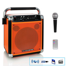 Trexonic Wireless Portable Party Speaker with USB Recording, FM Radio &amp; Mic - £93.05 GBP