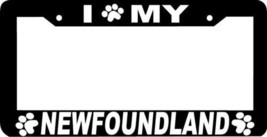 Newfoundland Dog Paw Print License Plate Frame - $4.49