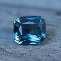 Natural Teal Sapphire | Emerald Cut | 6.25x5.33 mm | Unheated Untreated Sapphire - £575.53 GBP