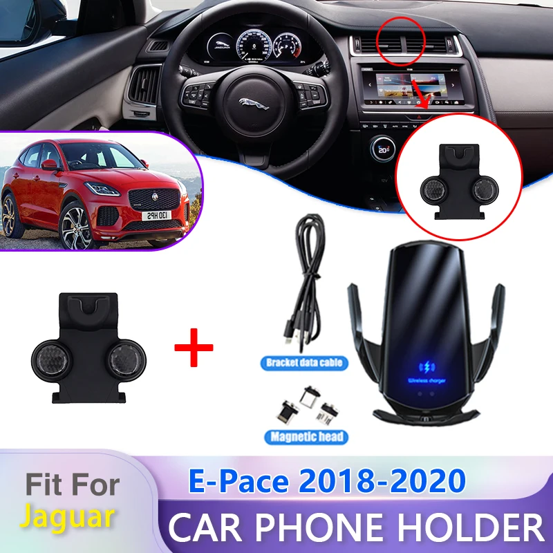 Car mobile phone holder for jaguar e pace e pace epace 2018 2019 2020 telephone stand thumb200