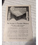 1918 Champion Dependable Spark Plugs Vintage Print ad - €5,18 EUR