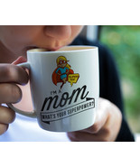 Super Mom Mug, Funny Mom Appreciation Mug | Superpower Mom Mum Mother&#39;s ... - £12.49 GBP
