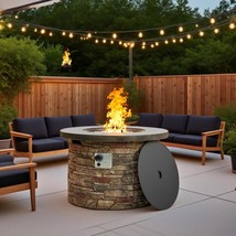 36&quot; Propane Gas Fire Pit Table, 50k BTU Outdoor Concrete Patio - $15,729.92 MXN