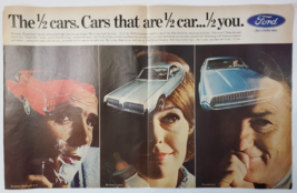 1967 Ford Vintage Print Ad Cars That Are Half Car Half You Two Page Ad - $19.95