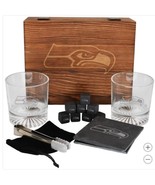 Seattle Seahawks NFL Drinkware Set 15-Piece Glasses Coaster Cooling Cube... - $109.76 CAD