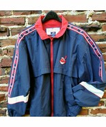 Cleveland Indians Pro Player Mens Medium Jacket MLB Wahoo Baseball Vinta... - $91.17 CAD