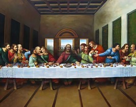 JESUS CHRIST THE LAST SUPPER BY LEONARDO DA VINCI CHRISTIAN 11X14 PHOTO - £12.53 GBP