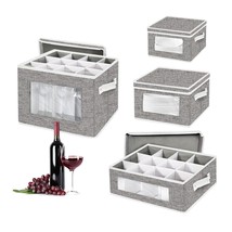 China Storage Containers - Wine Glass And Coffee Mug Storage Box With Dividers,  - $57.99