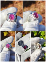 Natural Mozambique Ruby 5.6 carat silver 925 Ring - $167.81