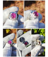 Natural Mozambique Ruby 5.6 carat silver 925 Ring - $167.81