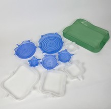 12-Pc. Reusable Food Cover Stretchable Silicone Bowl Wraps Food Savers - $276.79 MXN