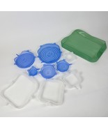 12-Pc. Reusable Food Cover Stretchable Silicone Bowl Wraps Food Savers - $276.80 MXN