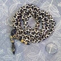 Vinatage Etched Agata Budhi Beads MALA 108 BEADS Buddisti ROSARIO Dzi Ey... - $4,042.75 MXN