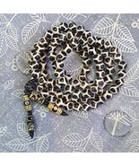 Vinatage Etched Agata Budhi Beads MALA 108 BEADS Buddisti ROSARIO Dzi Ey... - $4,042.75 MXN